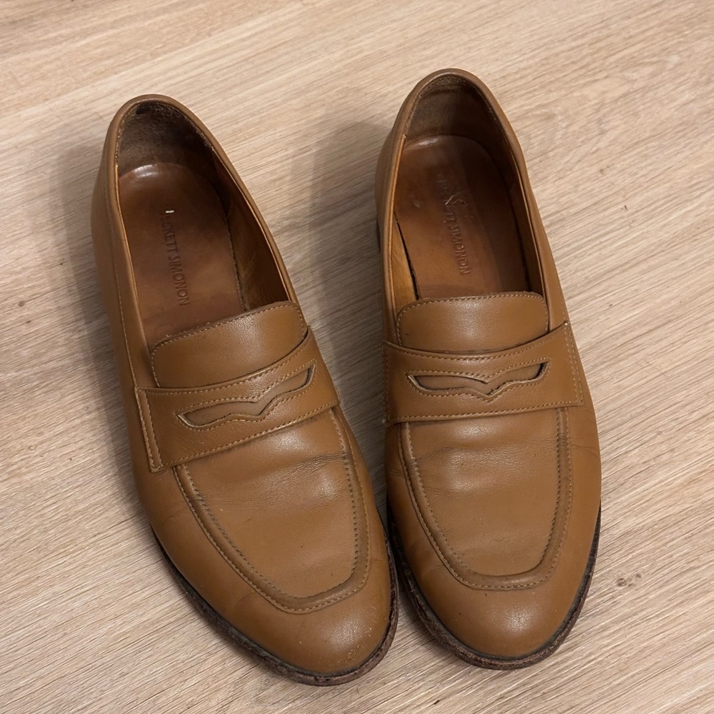 Women’s Tan Leather Penny Loafers